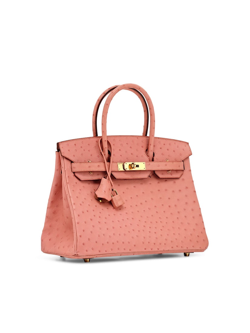 HERMÈS: TERRE CUITE OSTRICH BIRKIN 30 WITH GOLD HARDWARE 2015 (Includes keys, padlock, cloc... - 2