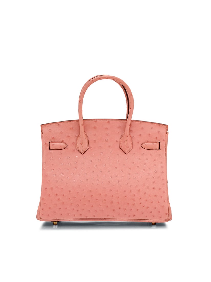 HERMÈS: TERRE CUITE OSTRICH BIRKIN 30 WITH GOLD HARDWARE 2015 (Includes keys, padlock, cloc... - 3