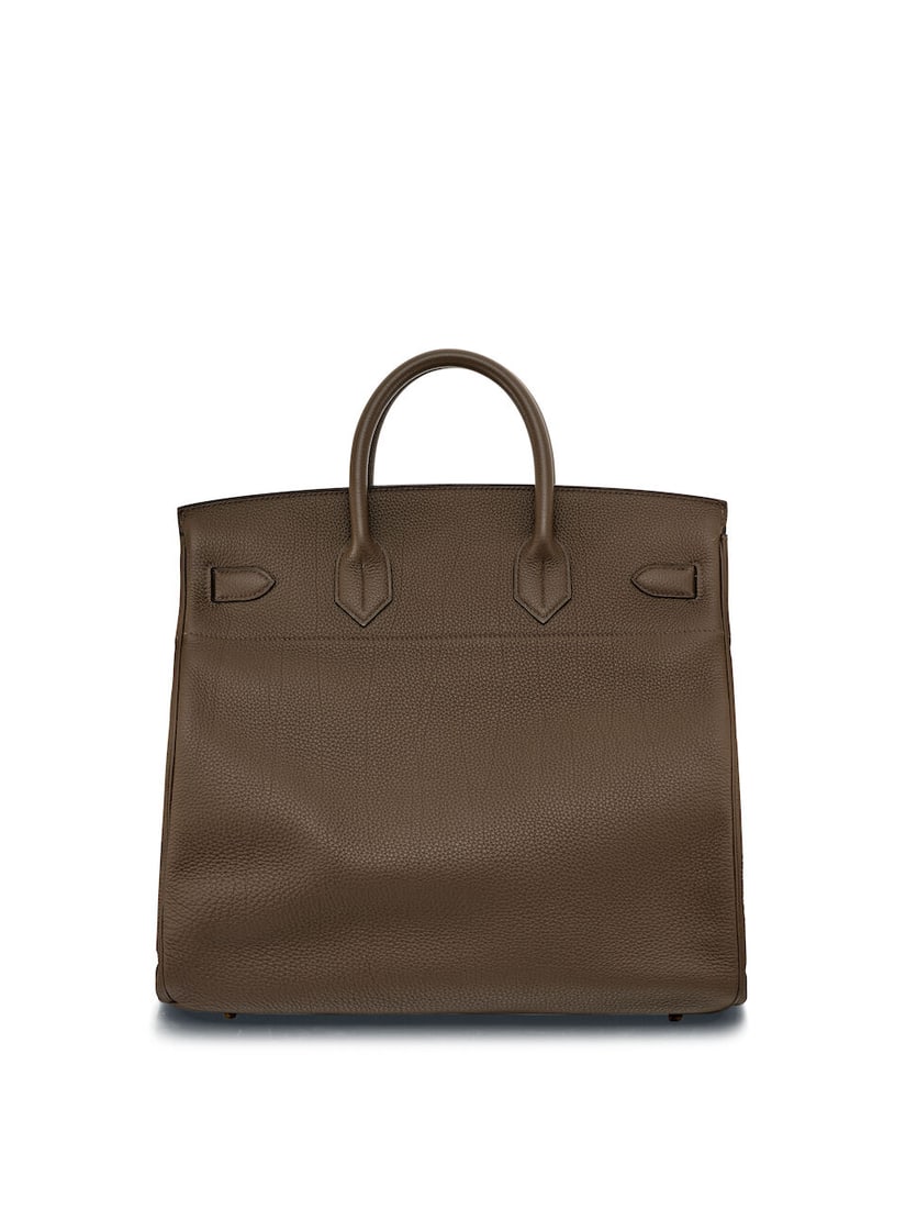 HERMÈS: TAUPE TOGO HAC BIRKIN 40 WITH PERMABRASS HARDWARE 2015 (Includes keys, padlock, clo... - 3