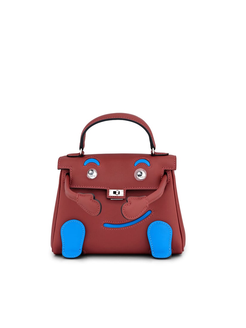 HERMÈS: LIMITED EDITION ROUGE H/BLEU HYDRA SWIFT KELLY DOLL WITH PALLADIUM HARDWARE 2026 (I...: HERMÈS: LIMITED EDITION ROUGE H/BLEU HYDRA SWIFT KELLY DOLL WITH PALLADIUM HARDWARE