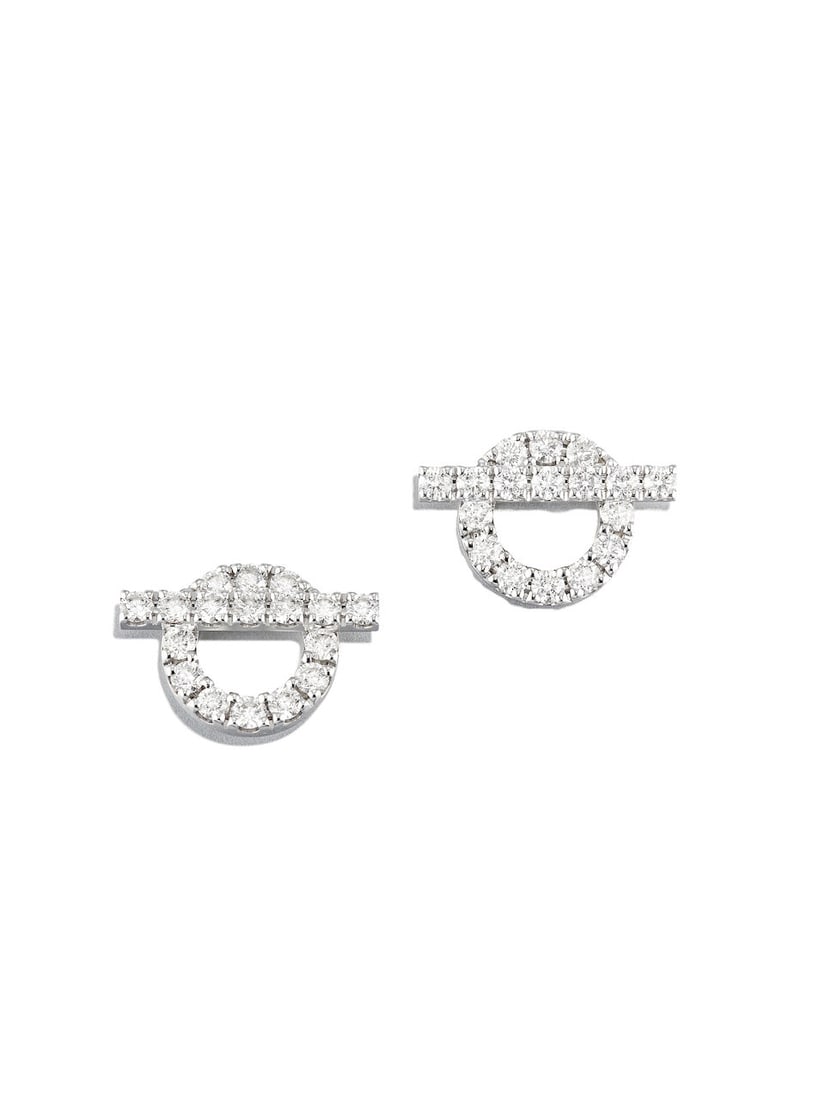 (NO RESERVE) HERMÈS: DIAMOND AND WHITE GOLD FINESSE EARRINGS - 2