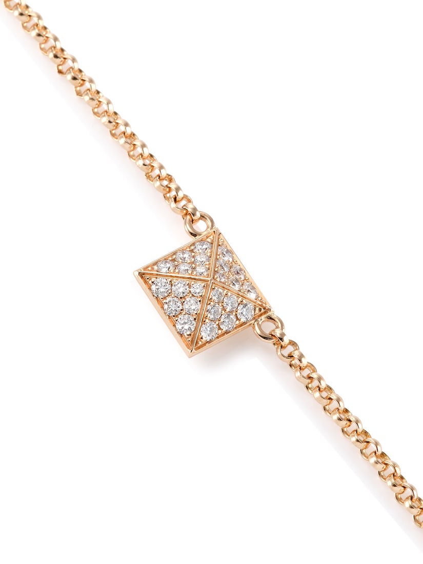 (NO RESERVE) HERMÈS: DIAMOND ROSE GOLD CLOU D'H BRACELET - 2