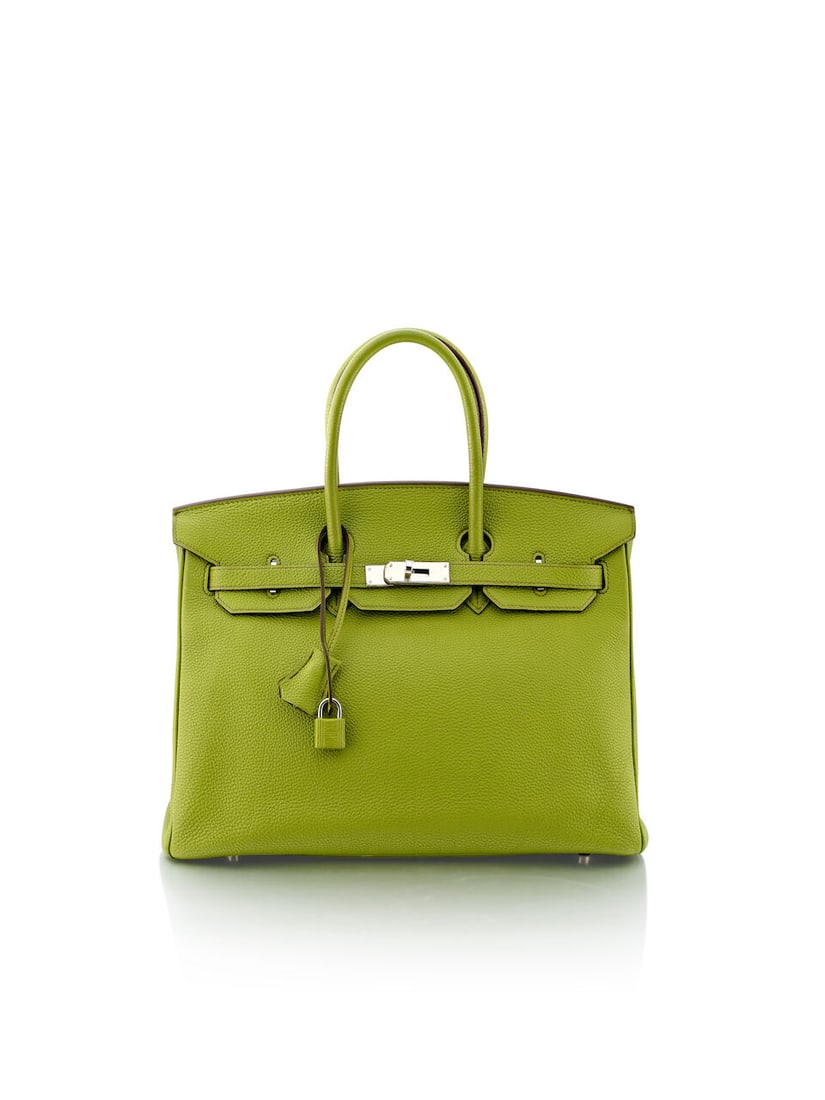 HERMÈS: VERT ANIS TOGO BIRKIN 35 WITH PALLADIUM HARDWARE 2005 (Includes dust bag): HERMÈS: VERT ANIS TOGO BIRKIN 35 WITH PALLADIUM HARDWARE 2005 愛馬仕：茴香綠TOGO牛皮BIRKIN