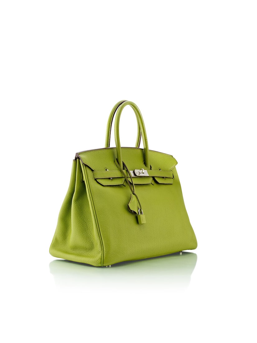 HERMÈS: VERT ANIS TOGO BIRKIN 35 WITH PALLADIUM HARDWARE 2005 (Includes dust bag) - 2