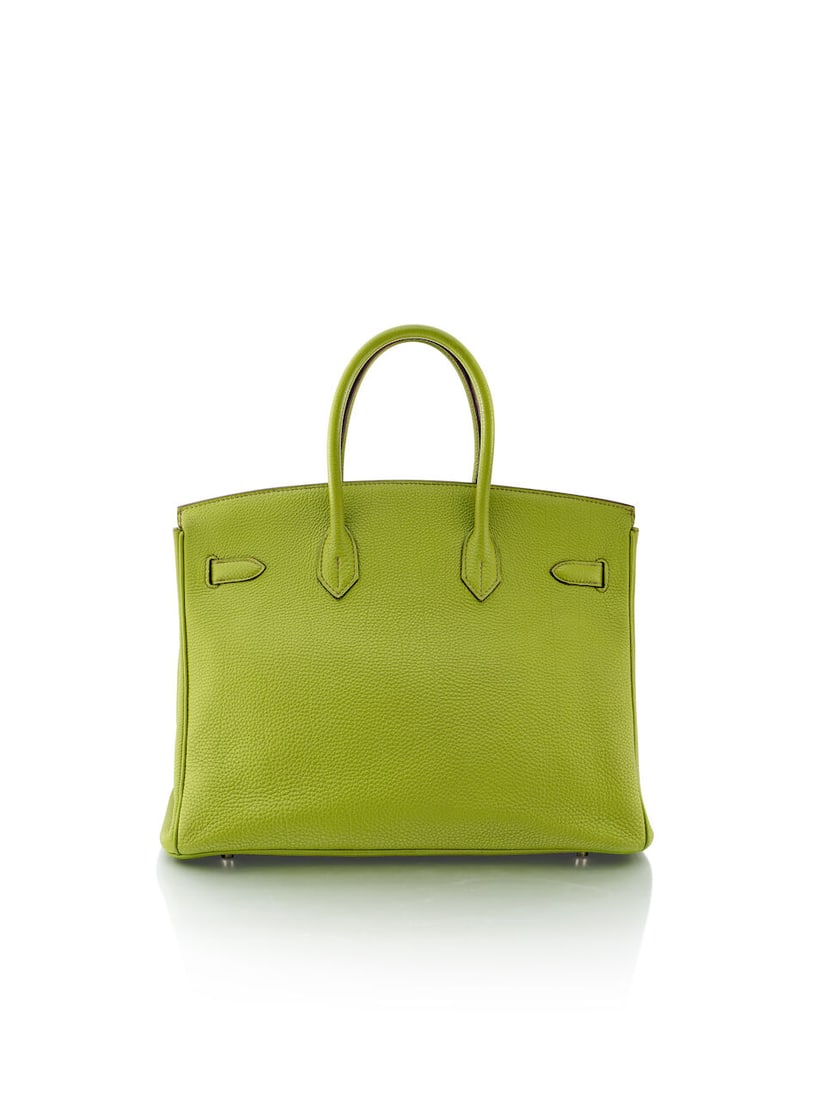 HERMÈS: VERT ANIS TOGO BIRKIN 35 WITH PALLADIUM HARDWARE 2005 (Includes dust bag) - 3