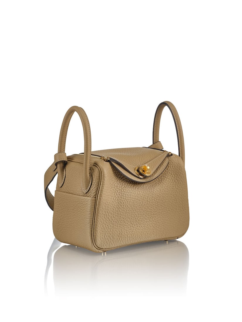 HERMÈS: TRENCH CLEMENCE MINI LINDY 20 WITH GOLD HARDWARE 2024 (Includes dust bag and box) - 2