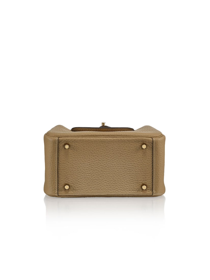 HERMÈS: TRENCH CLEMENCE MINI LINDY 20 WITH GOLD HARDWARE 2024 (Includes dust bag and box) - 4