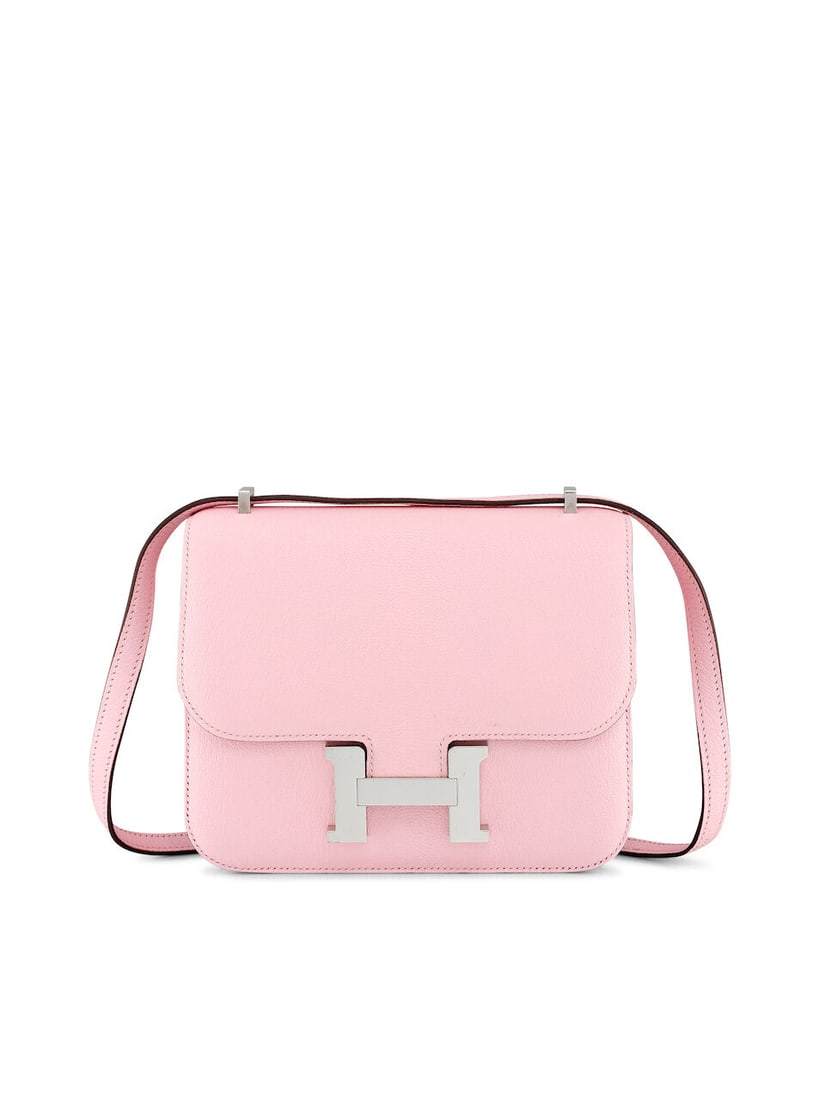 HERMÈS: ROSE SAKURA CHÈVRE CHAMKILA CONSTANCE 18 WITH PALLADIUM HARDWARE 2021 (Include...: HERMÈS: ROSE SAKURA CHÈVRE CHAMKILA CONSTANCE 18 WITH PALLADIUM HARDWARE 2021 愛馬仕：櫻花粉CHÈVRE CHAMKILA山羊皮CONSTANCE