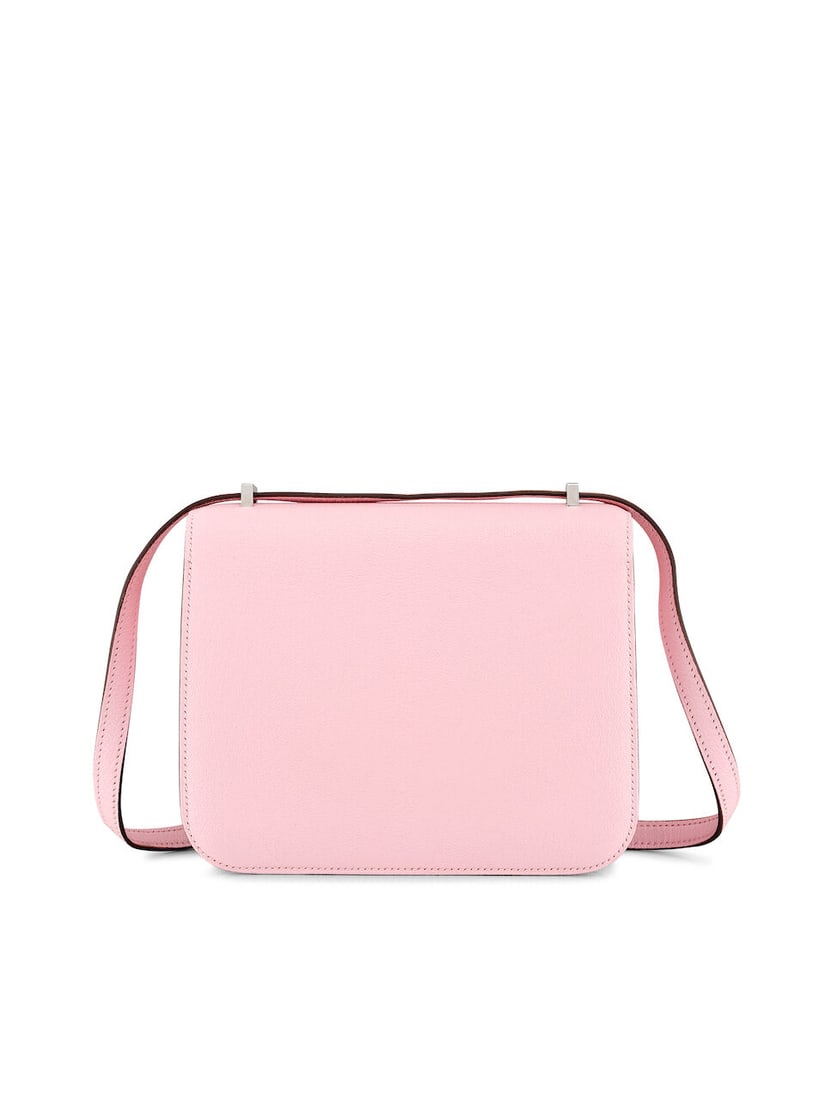 HERMÈS: ROSE SAKURA CHÈVRE CHAMKILA CONSTANCE 18 WITH PALLADIUM HARDWARE 2021 (Include... - 3