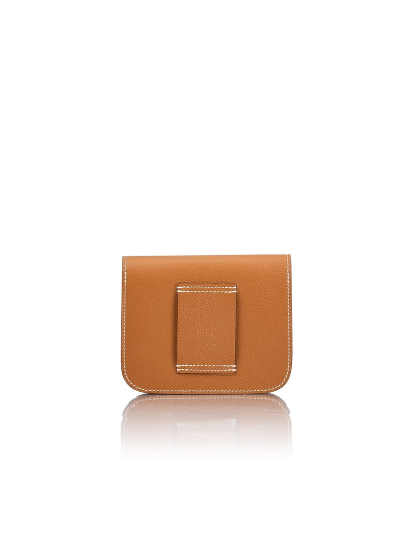 (NO RESERVE) HERMÈS: GOLD EPSOM CONSTANCE SLIM WALLET WITH GOLD HARDWARE 2020 (Includes dus... - 3