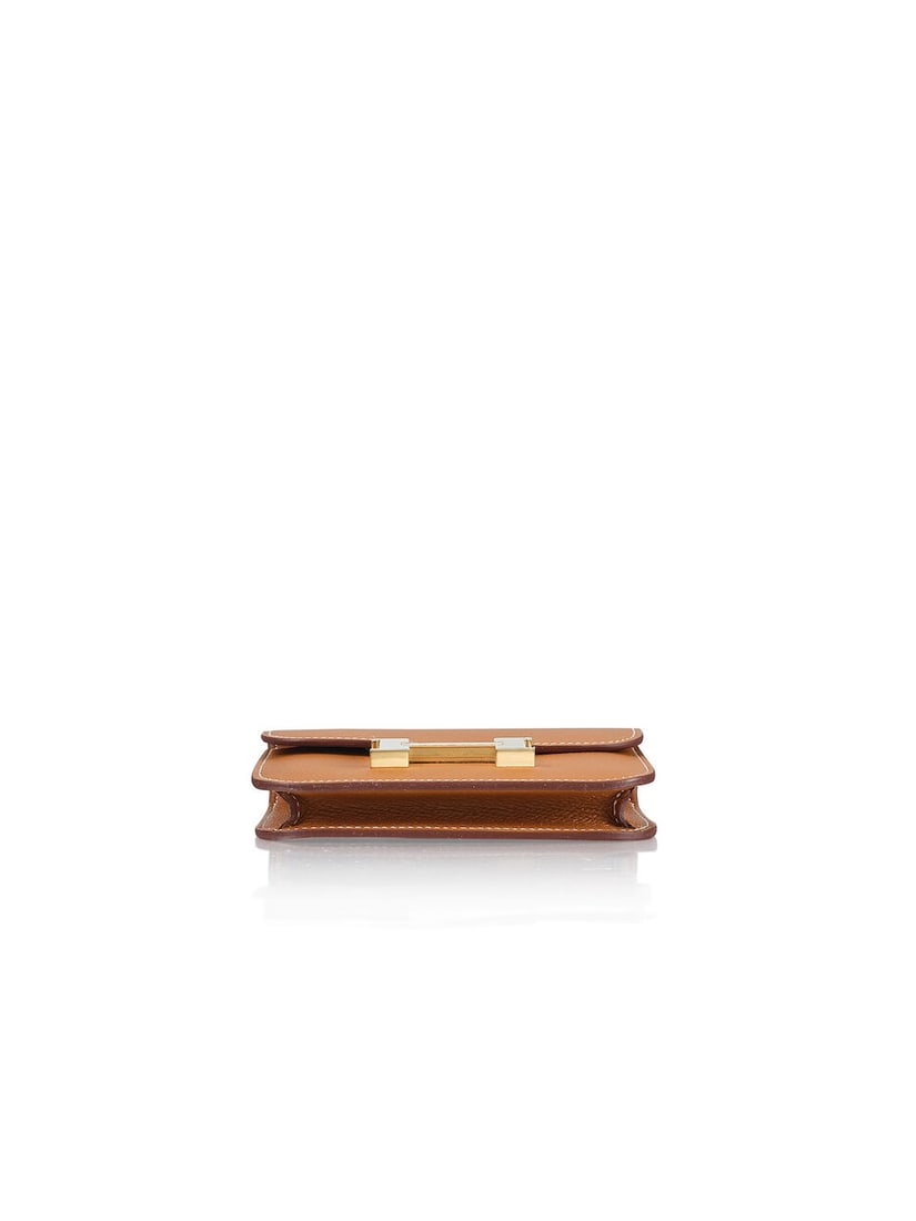 (NO RESERVE) HERMÈS: GOLD EPSOM CONSTANCE SLIM WALLET WITH GOLD HARDWARE 2020 (Includes dus... - 4