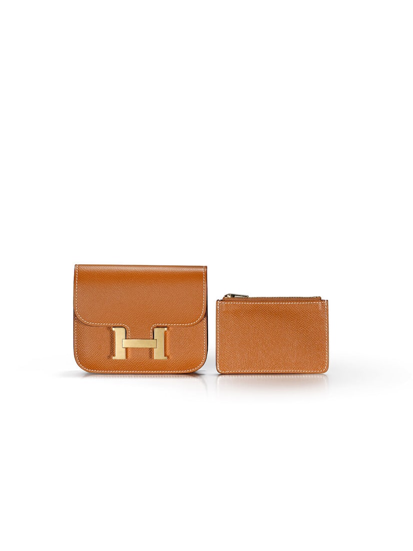 (NO RESERVE) HERMÈS: GOLD EPSOM CONSTANCE SLIM WALLET WITH GOLD HARDWARE 2020 (Includes dus... - 5