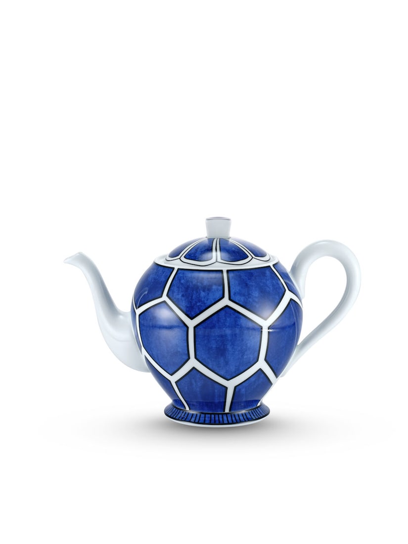 (NO RESERVE) HERMÈS: SET OF 5 BLEUS D'AILLEURS TEAPOTS AND COFFEE CUPS - 2