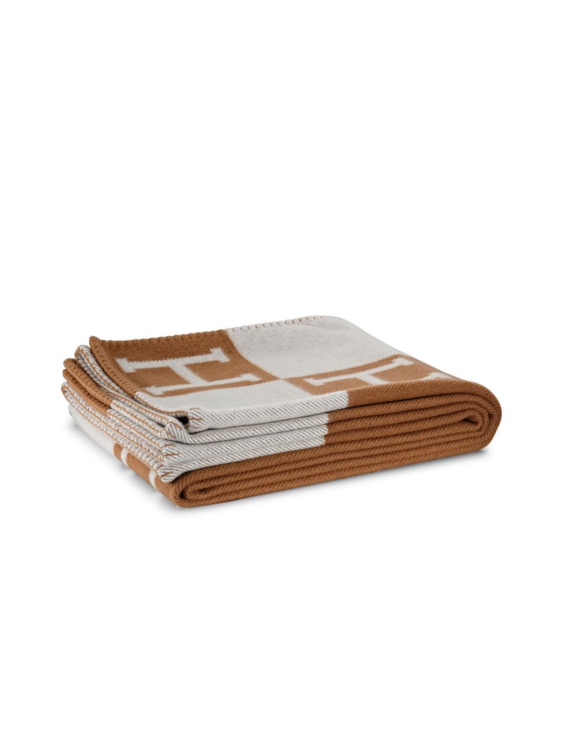 (NO RESERVE) HERMÈS: CAMEL AVALON THROW BLANKET - 2