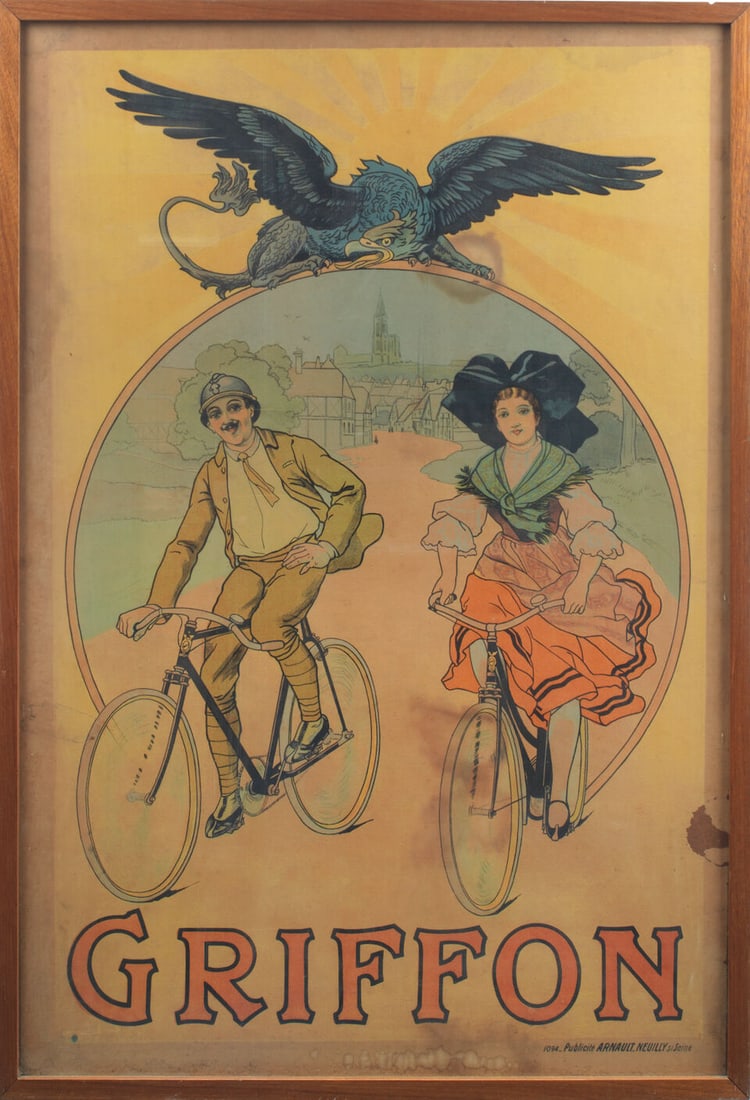 A Griffon Cycles advertising poster, French, circa 1900, (1 of 1)