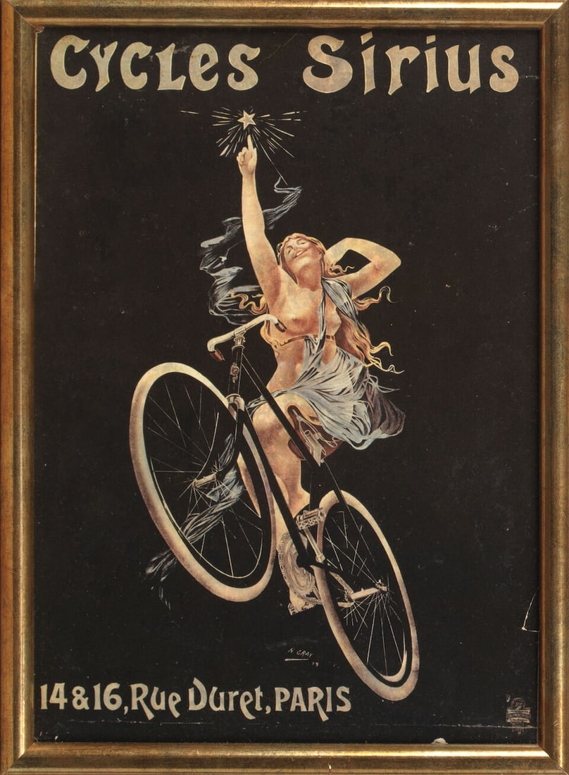 Assorted framed cycling display items, - 2