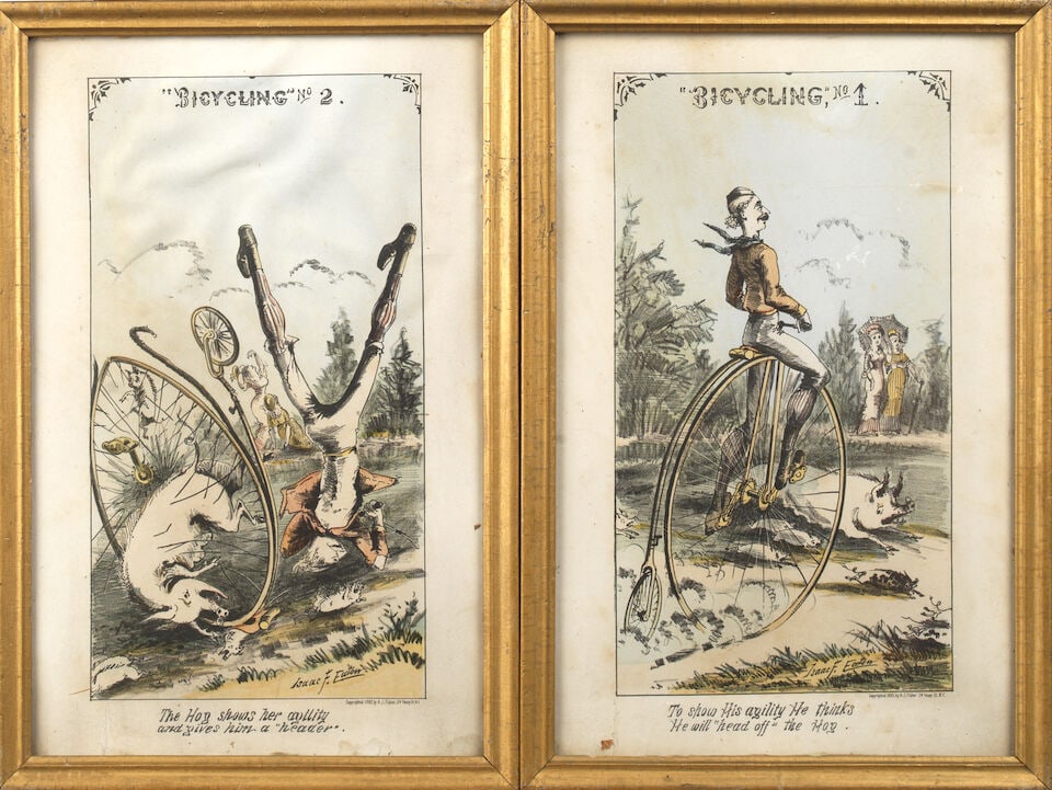 Assorted framed cycling display items, - 4