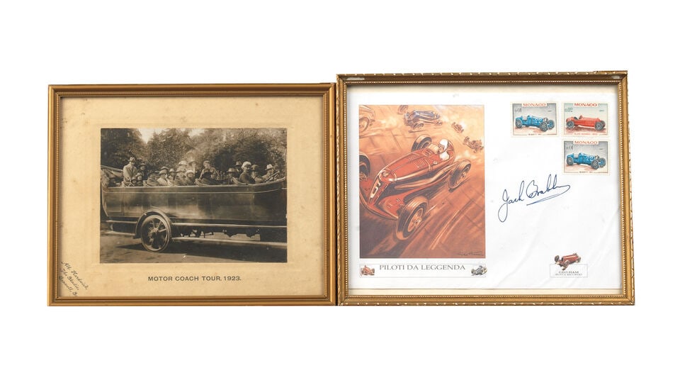 Assorted framed motoring photographs, prints and posters, ((Qty)) - 6