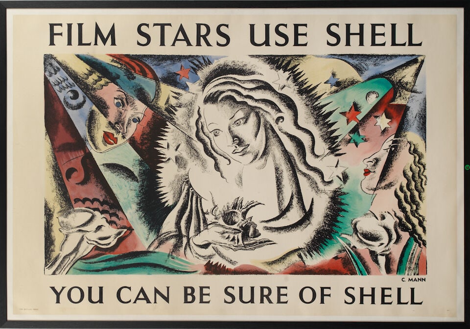 'Film Stars use Shell. You can be sure of Shell' advertising poster 1938, after Cathleen Mann (1... (1 of 1)