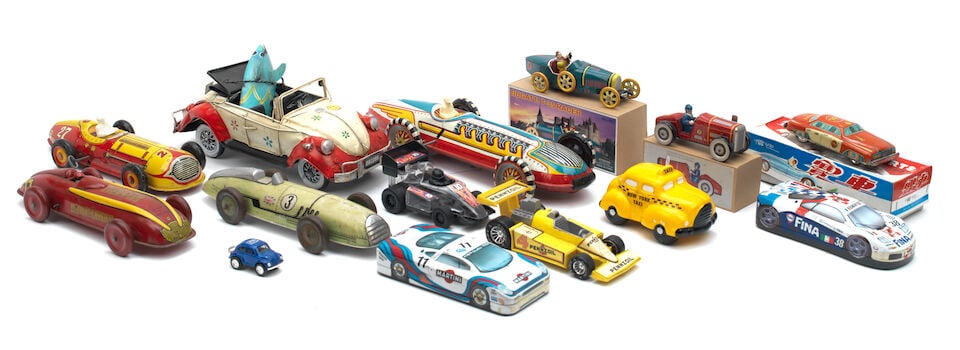 Assorted tinplate and die-cast toys, ((Qty)) - 2