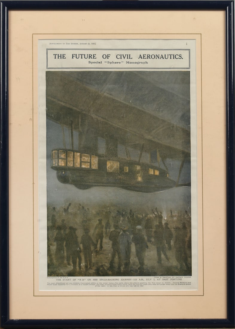 WW1 Aviation and Airship framed prints and photographs, ((13)) - 12