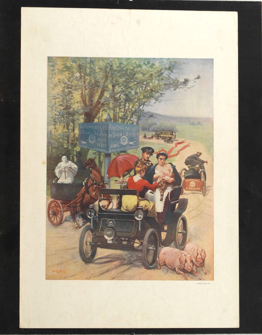 Assorted Edwardian motoring art and prints, ((Qty)) - 3