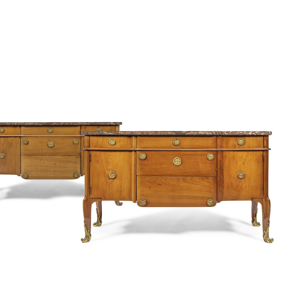 Exceptionnelle paire de commodes 'à la grecque' en acajou et placage d'acajou estampill... (1 of 1)