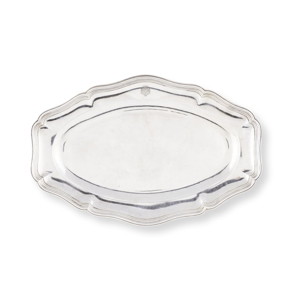 Plat ovale en argent 950 °/°°, modèle filets contoursA 950 °/°... (1 of 1)