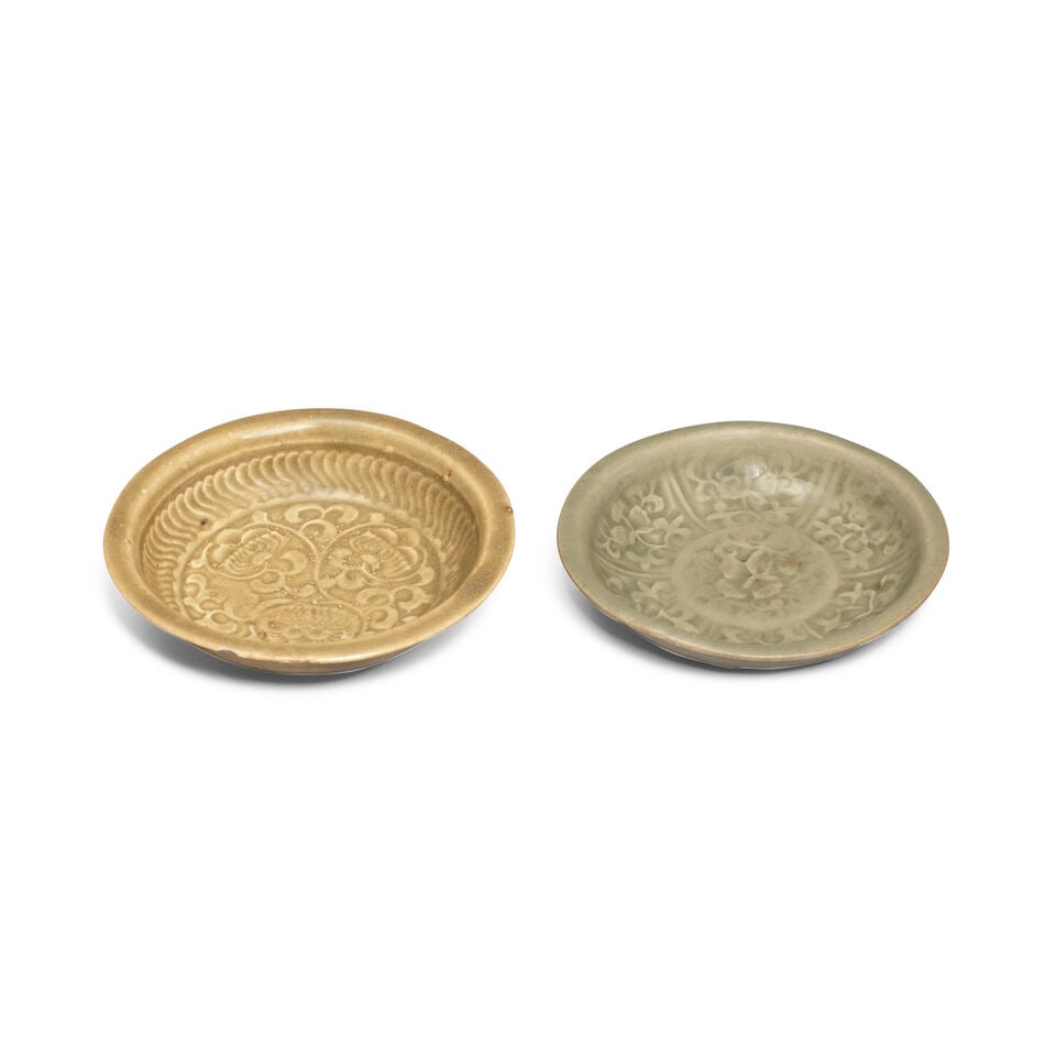 TWO SMALL YAOZHOU CELADON MOULDED DISHES Northern Song Dynasty (2) - 2