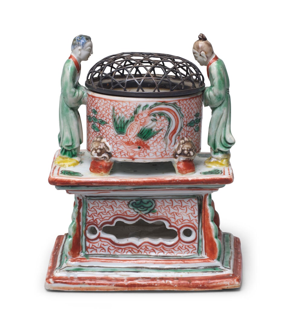 A FAMILLE VERTE INCENSE BURNER 17th century (2) - 2