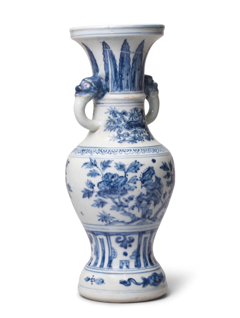 A BLUE AND WHITE 'PEONY' VASE Hongzhi - 3