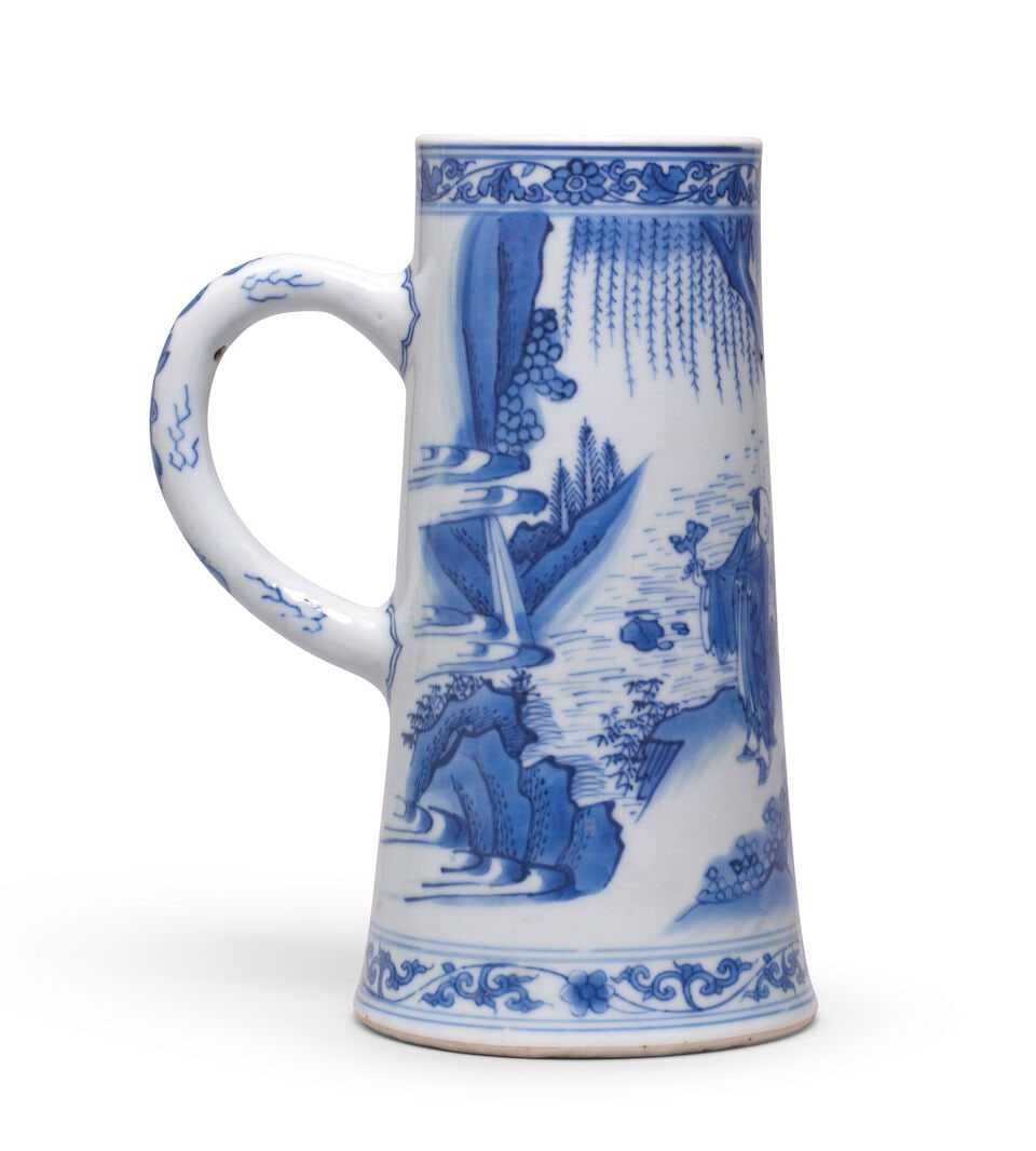 A BLUE AND WHITE TANKARD Chongzhen - 2