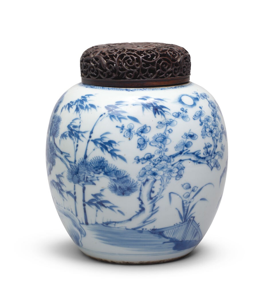 A BLUE AND WHITE 'THREE FRIENDS OF WINTER' JAR Kangxi (2) - 2