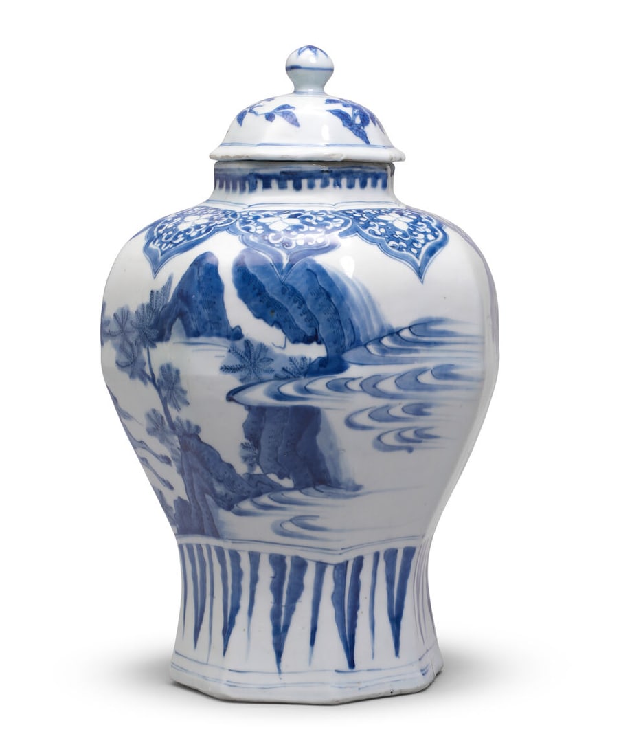 A BLUE AND WHITE 'HAN XIN' JAR AND COVER Chongzhen (2) - 2