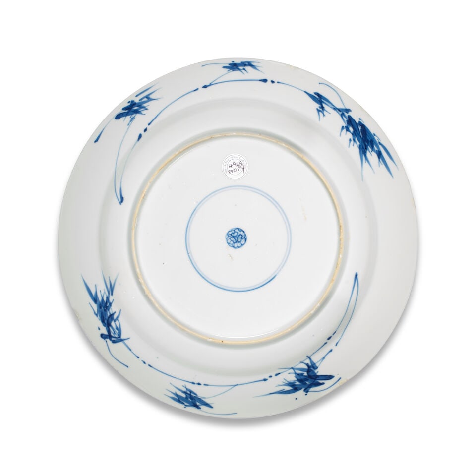 A COPPER-RED-DECORATED POWDER-BLUE-GROUND 'MONK' DISH Kangxi - 2