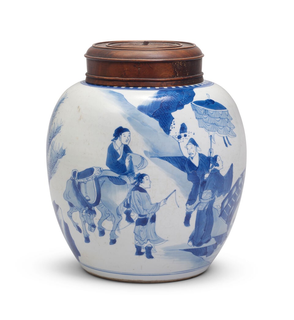 A BLUE AND WHITE 'LADIES' GINGER JAR Kangxi (2) - 2