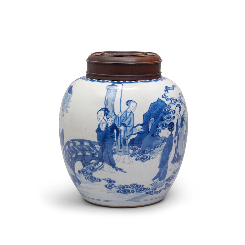 A BLUE AND WHITE 'LADIES' GINGER JAR Kangxi (2) - 3