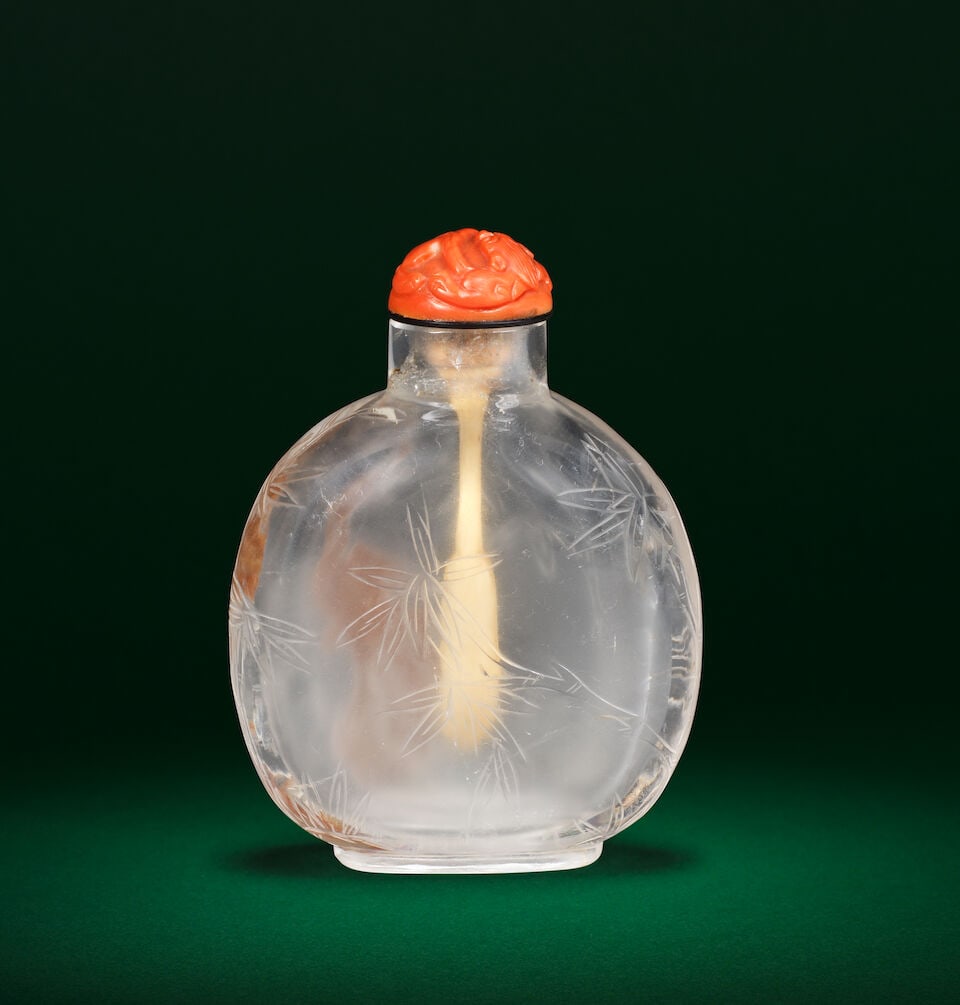 A ROCK CRYSTAL 'PHOENIX' SNUFF BOTTLE 18th/19th century (2) - 2