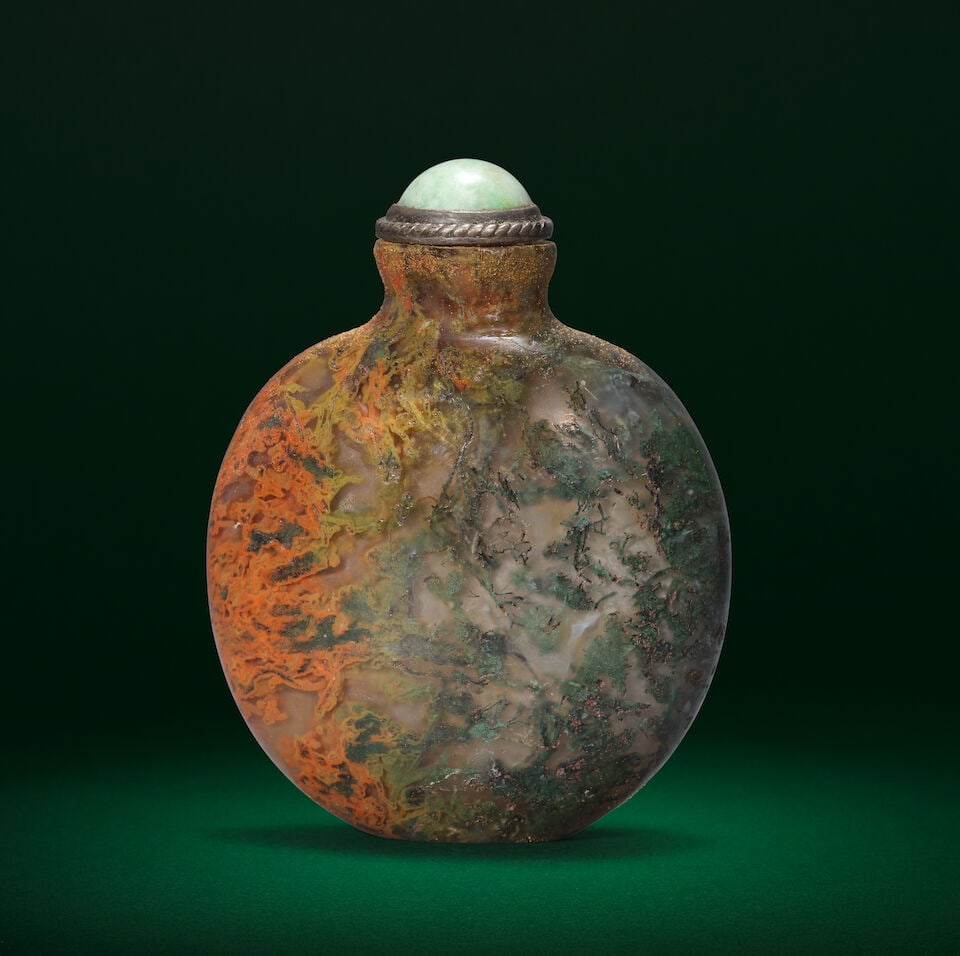 A MOSS AGATE SNUFF BOTTLE 18th/19th century (2) - 2