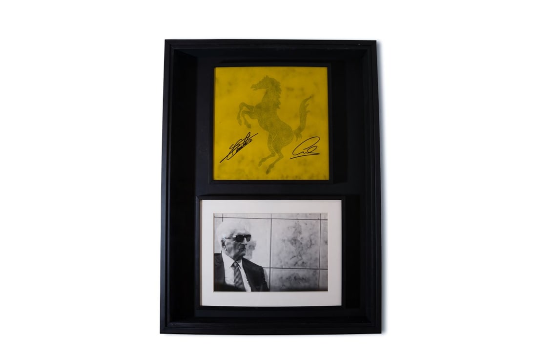 Ferrari Ceramic Tile - Signed by Hamilton and Leclerc (1 of 1)