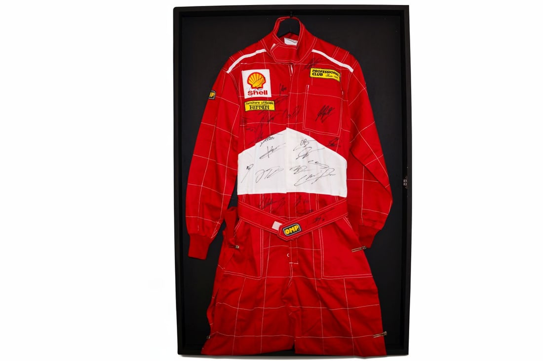 Michael Schumacher Mechanic's Suit - Ferrari - Signed by 2024 F1 Grid Drivers (1 of 1)