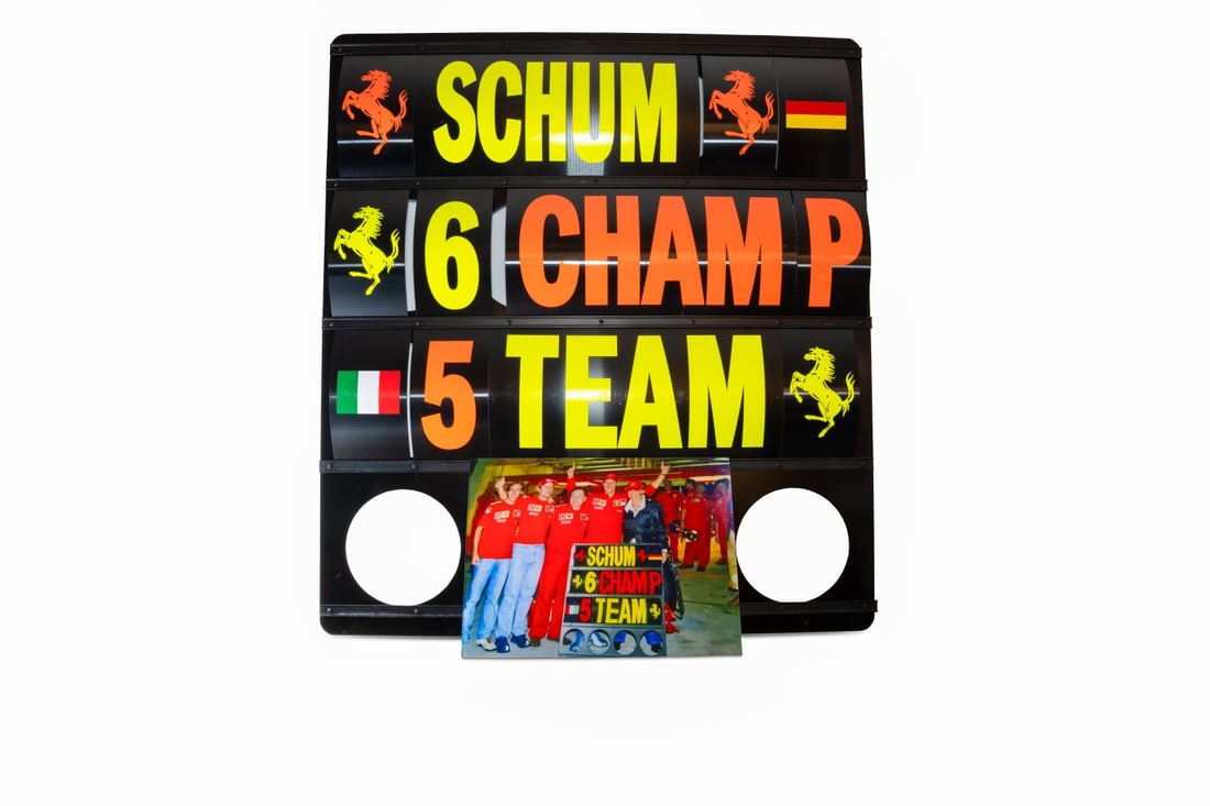 F1 Pit Display Panel - Celebration of Michael Schumacher's Victory (2003) (1 of 1)
