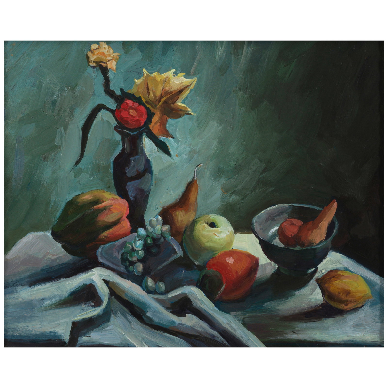 THOMAS HART BENTON (1889-1975) Still Life (Still Life with Wildflowers and Summer Squash) 11 1/2... (1 of 1)