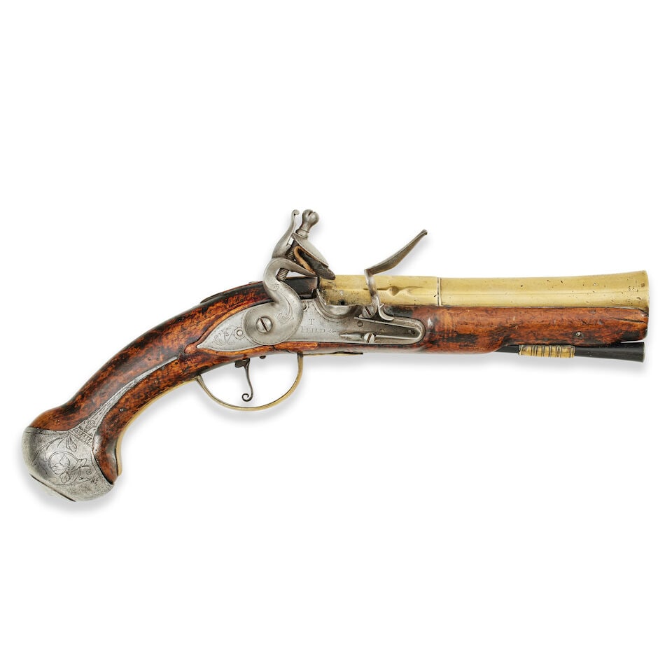 An 18th century flintlock brass barrelled blunderbuss pistol by T. Field (1 of 6)