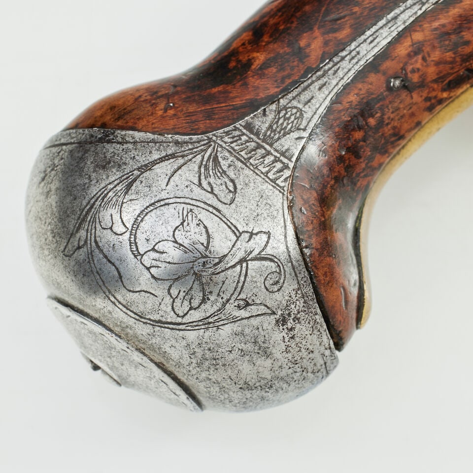 An 18th century flintlock brass barrelled blunderbuss pistol by T. Field - 2