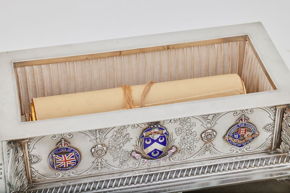 A George V presentation silver casket to Lord Carson By Gibson & Co Ltd, Donegal Place, Belfast,... - 7