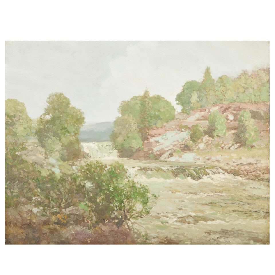 George Houston RSA RSW RGI (British, 1869-1947) Highland river (1 of 3)