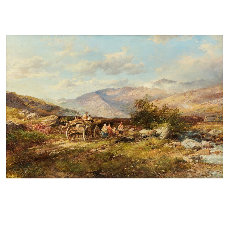 John Syer RI (British, 1815-1885) Travellers and lumber cart in a landscape believed to be the f... (1 of 6)