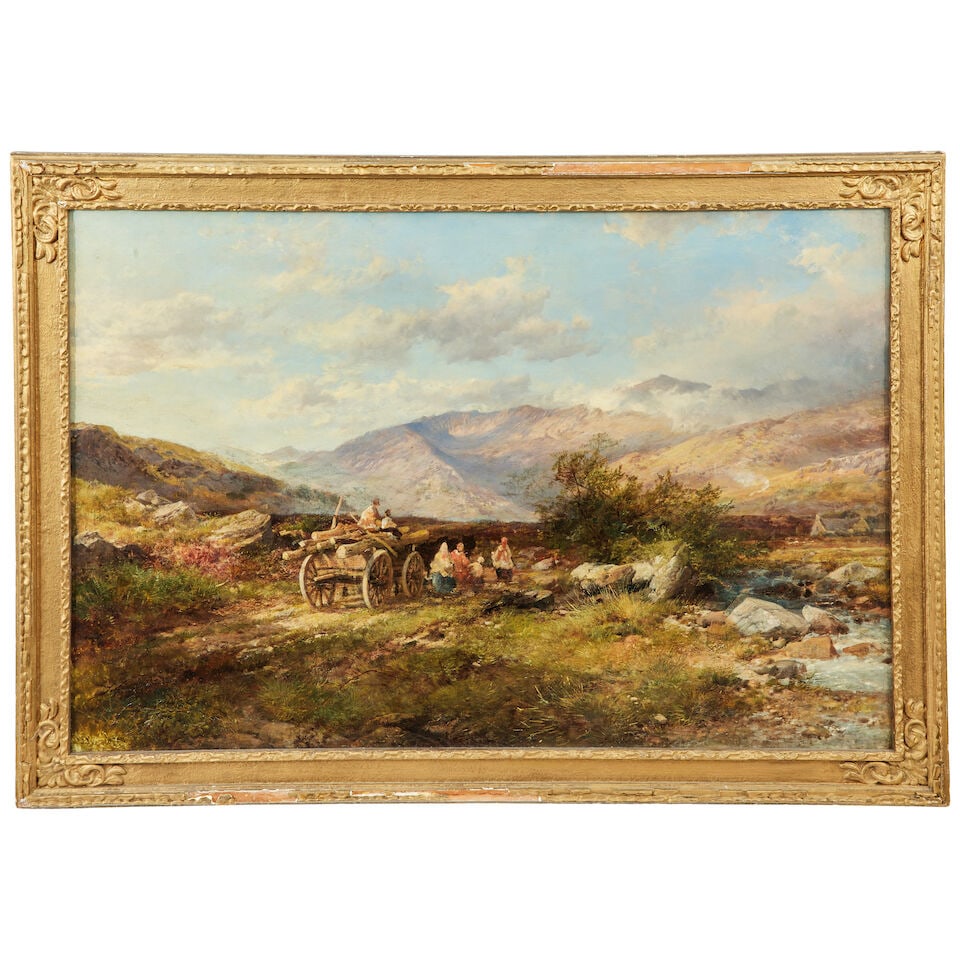 John Syer RI (British, 1815-1885) Travellers and lumber cart in a landscape believed to be the f... - 3