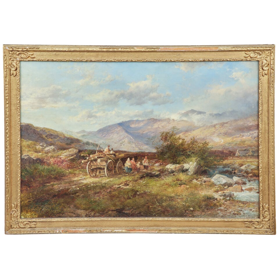 John Syer RI (British, 1815-1885) Travellers and lumber cart in a landscape believed to be the f... - 6